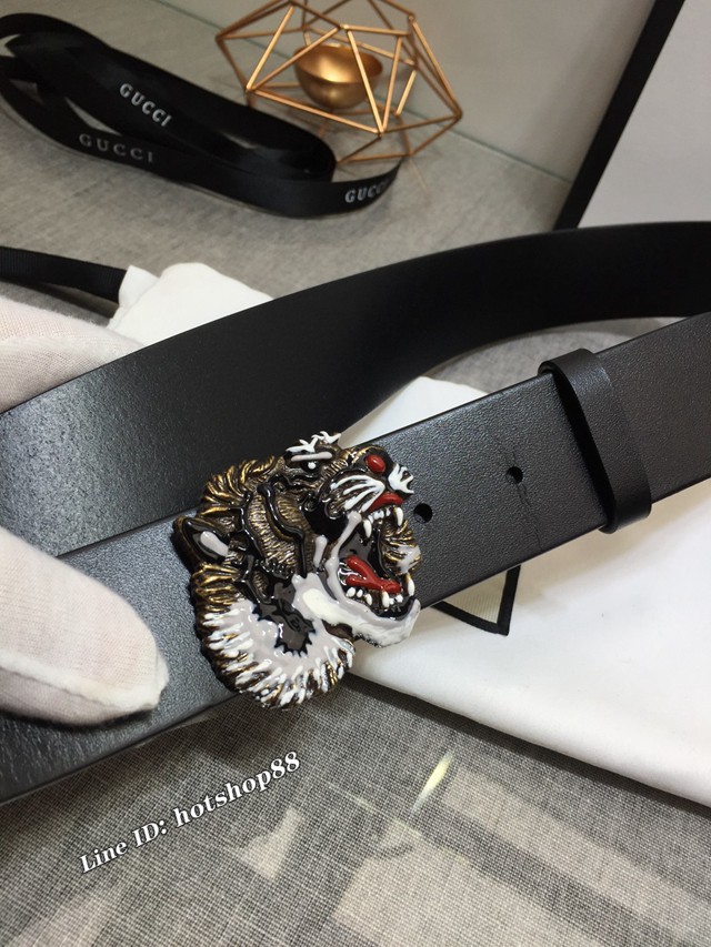 Gucci男士皮帶 古奇高端定制皮料腰帶  jjp1044